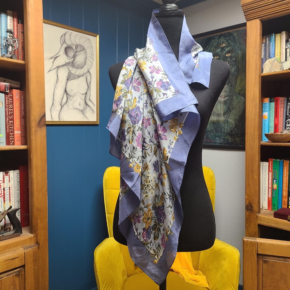 Silky Floral Scarf